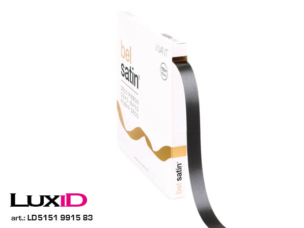 Bel satin 83 dark grey 15mm x 100m